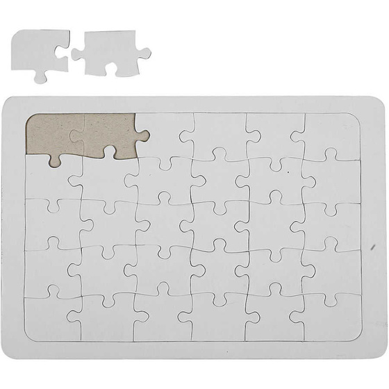 Puzzle aus Pappe unbemalt 10 Stck