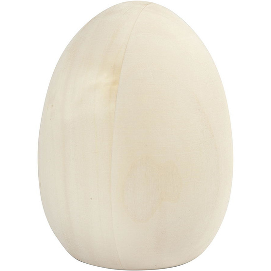 Ei aus Holz, 10,3  x 8 cm, Pappel, 1 Stck